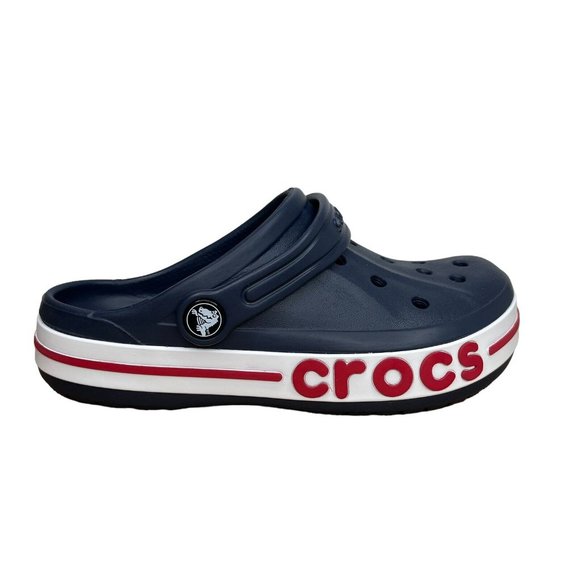 Crocs Bayaband Boys Girls Clogs Size 2 (J2) Blue Comfortable Lightweight Sandals - Picture 2 of 12